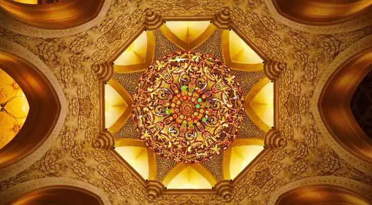 The Role of Arabesque Patterns in Mosque Chandeliers